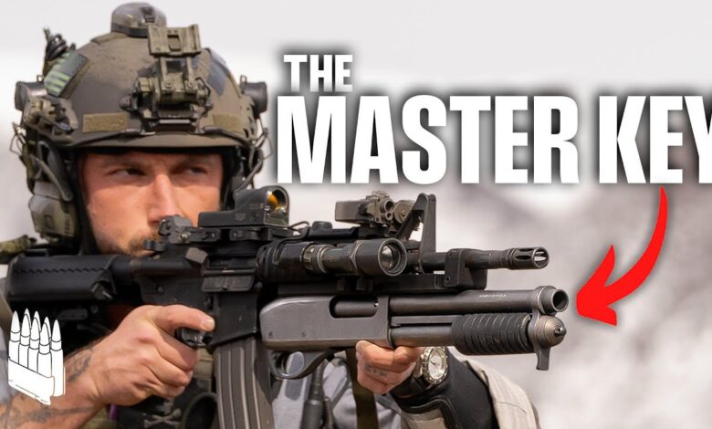 A Shotgun Attached To A M4 Carbine. The MASTERKEY