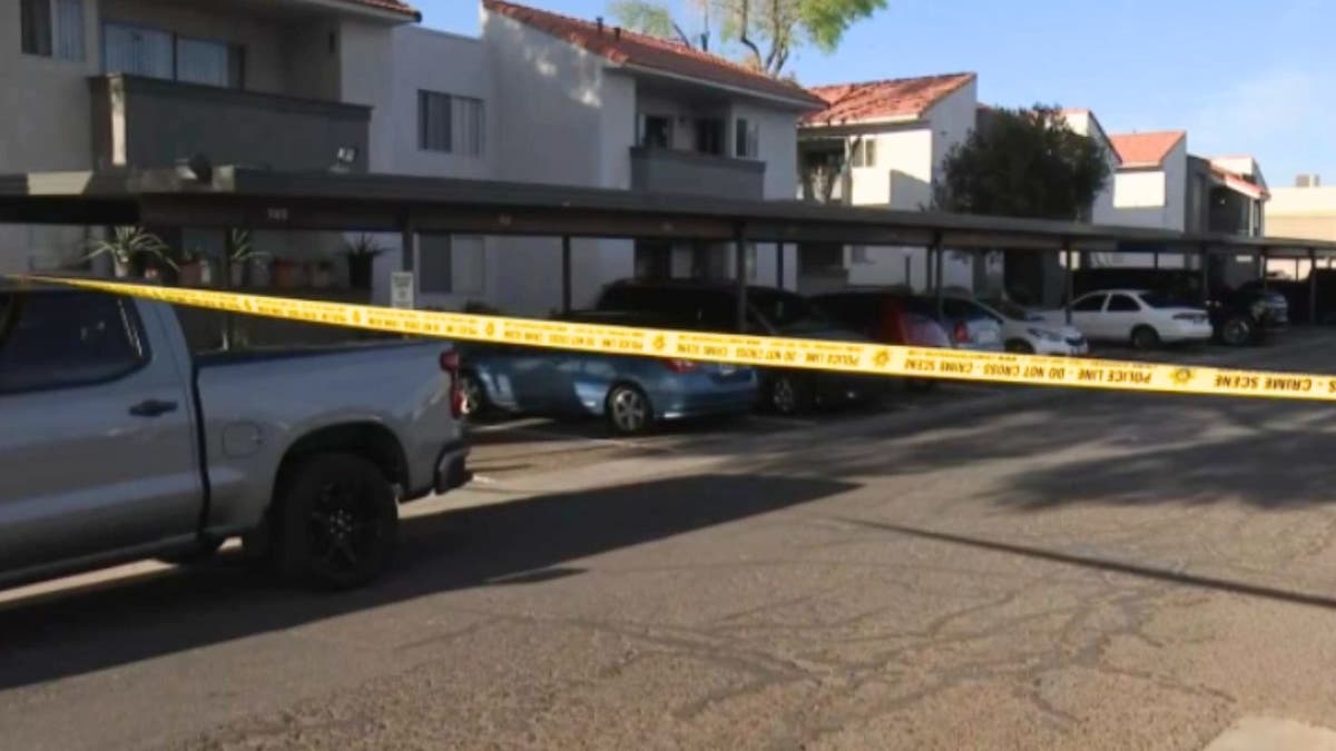 Scene of a stabbing crime in Las Vegas