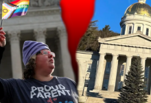 Dancing transgender hecklers shut down parents' event at blue state's capitol: 'Sad and unfortunate'