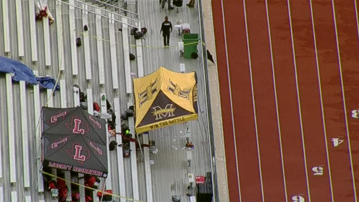 Bleachers at school where stabbing happened