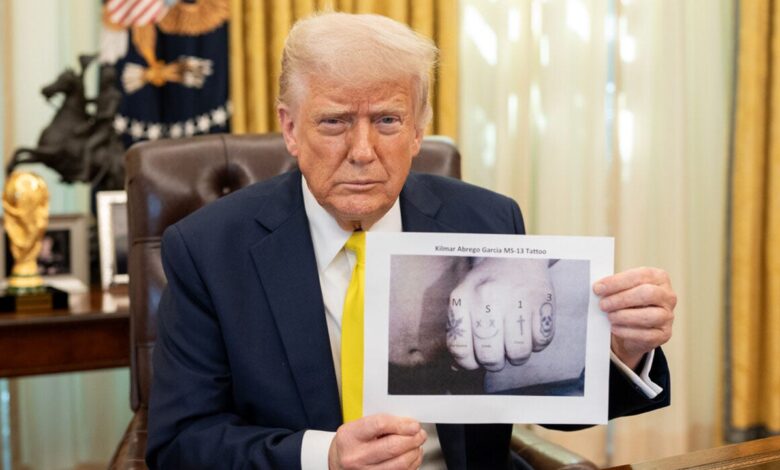 WH says 'no dispute' deported suspected gang member had MS-13 tattoos despite photos to the contrary WH says 'no dispute' deported suspected gang member had MS-13 tattoos despite photos to the contrary