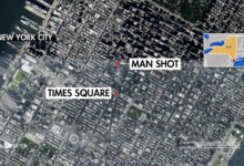 Times Square food cart vendor shot after dispute with group of young people