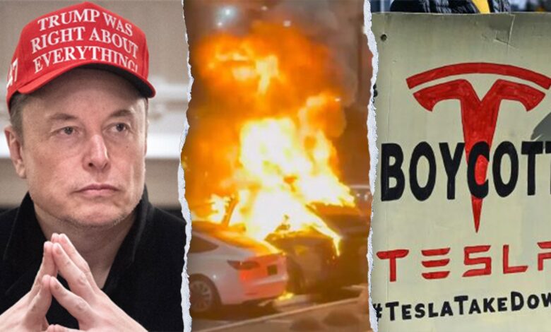 Number of Tesla attacks soars past 50 as violence targeting Musk's company escalates Number of Tesla attacks soars past 50 as violence targeting Musk's company escalates