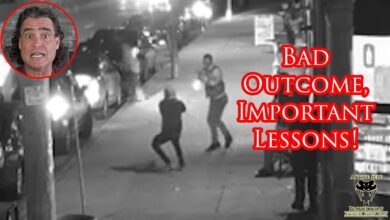 Robber Gets The Drop On Armed Defender