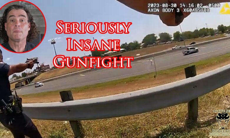 San Antonio Officers Faced With Insane Man Shooting Into Traffic