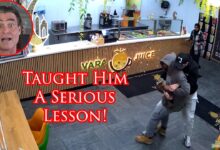 Hero Neighbor Gives Armed Robber A Beat Down