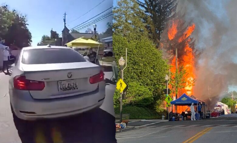 Woman arrested for driving into festival crowd hours after explosion rocked same event Woman arrested for driving into festival crowd hours after explosion rocked same event