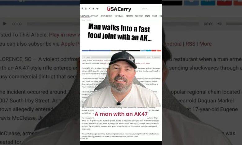 Suspect with AK-47 Opens Fire in Florence Fast Food Restaurant as 17-Year-Old Employee Shoots Back Suspect with AK-47 Opens Fire in Florence Fast Food Restaurant as 17-Year-Old Employee Shoots Back