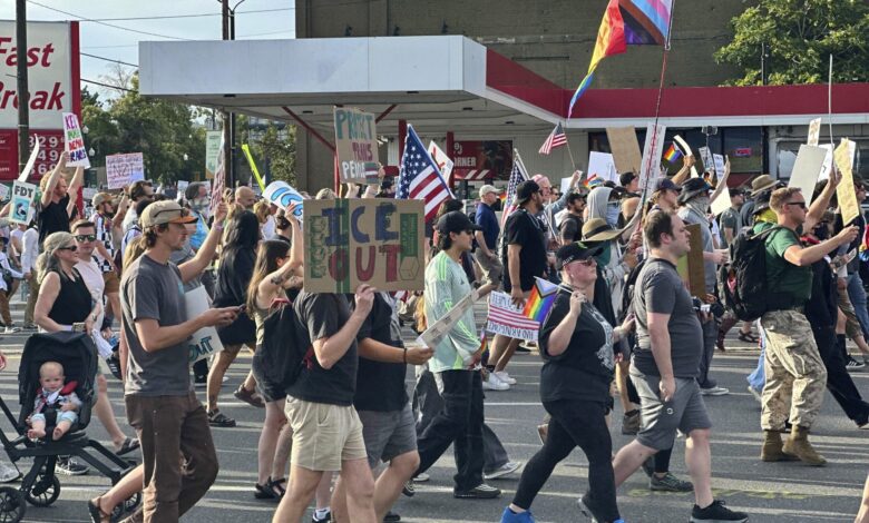 Innocent bystander gunned down at Utah protest as peacekeepers take aim at armed suspect Innocent bystander gunned down at Utah protest as peacekeepers take aim at armed suspect