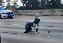 Armed Texas woman sat in lawn chair on busy highway during hours-long standoff with police
