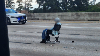 Armed Texas woman sat in lawn chair on busy highway during hours-long standoff with police