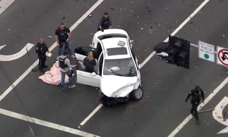 Armed Carjacking Suspect Crashes With 2 Kids In Vehicle, 6 Hurt Armed Carjacking Suspect Crashes With 2 Kids In Vehicle, 6 Hurt