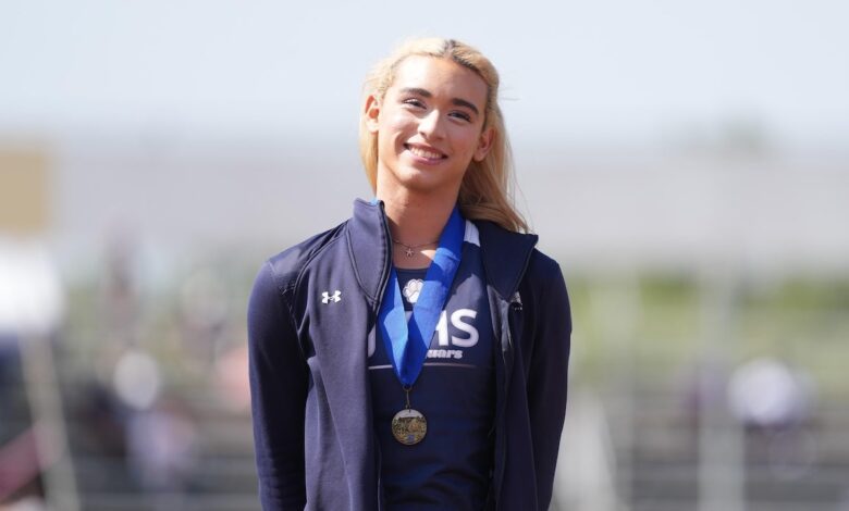 Trans athlete AB Hernandez takes girls' track and field state championships in California, defying Trump Trans athlete AB Hernandez takes girls' track and field state championships in California, defying Trump