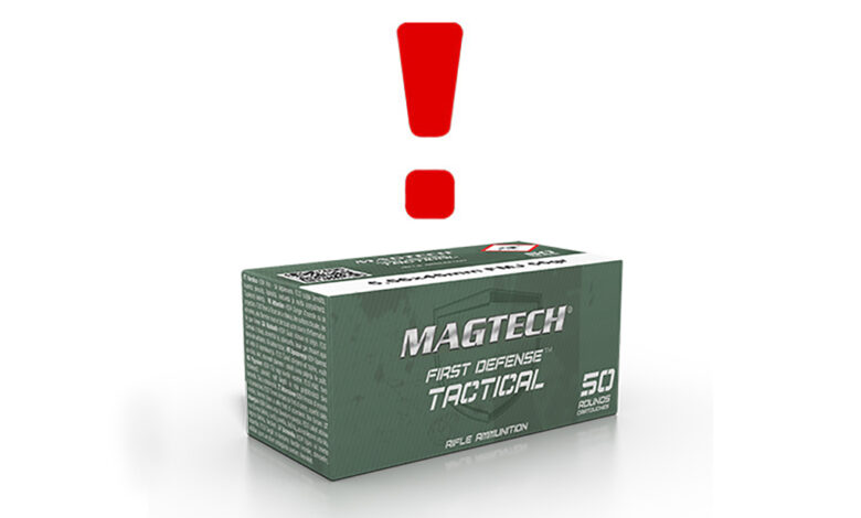 Recall Notice: Magtech 5.56x45mm Ball M193 Recall Notice: Magtech 5.56x45mm Ball M193