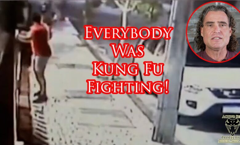 Robbery Victim Jump Kicks Moto Robbers!