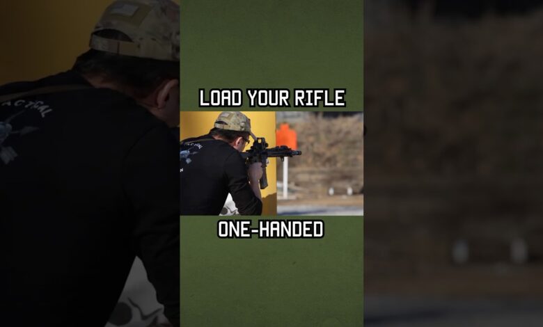 Load your rifle ONE-HANDED #rifle #shorts