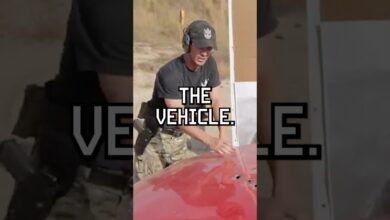 How bullets bounce off cars #shorts #military