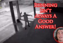 Woman Running From Armed Home Invader Caught on Camera