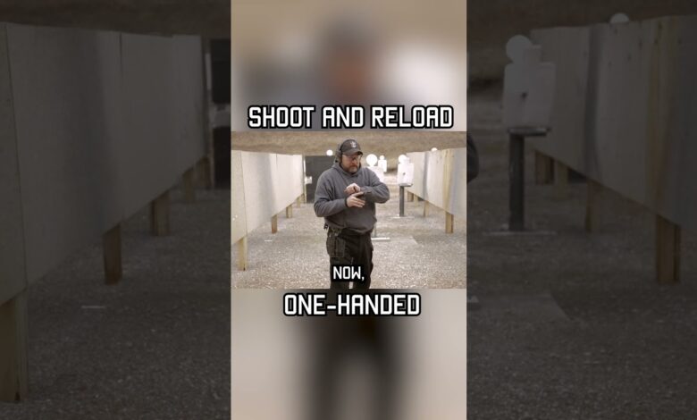 How to reload if one hand is injured. #shorts #selfdefense