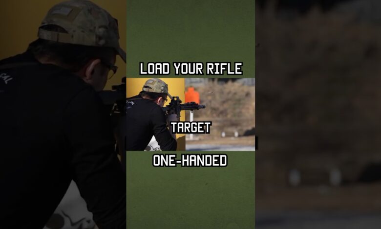 Injured? How to reload your rifle ONE-HANDED #shorts #tips