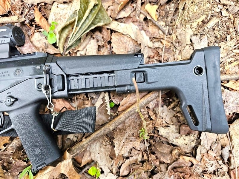 ACR stock, pistol grip.