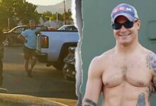 Triple murder suspect dad seen in police footage days before daughters found dead