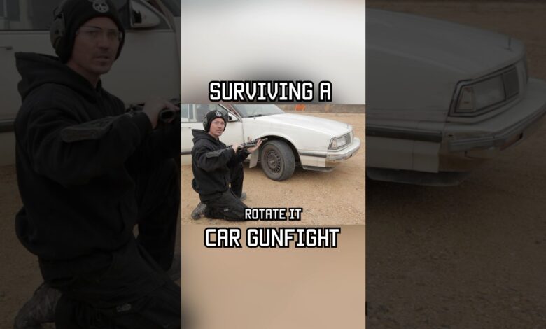 How to survive a car gunfight #cars #shorts #fight
