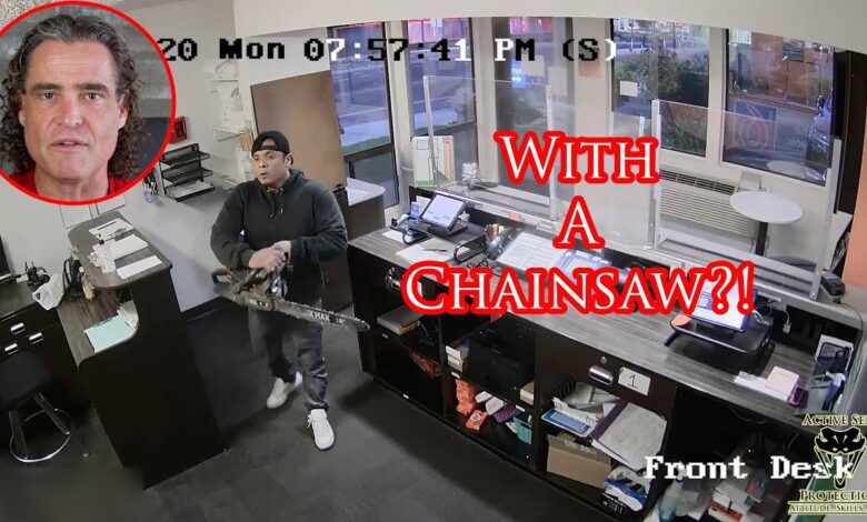 Police Forced To Stop Man Who Attacked Motel With Chainsaw