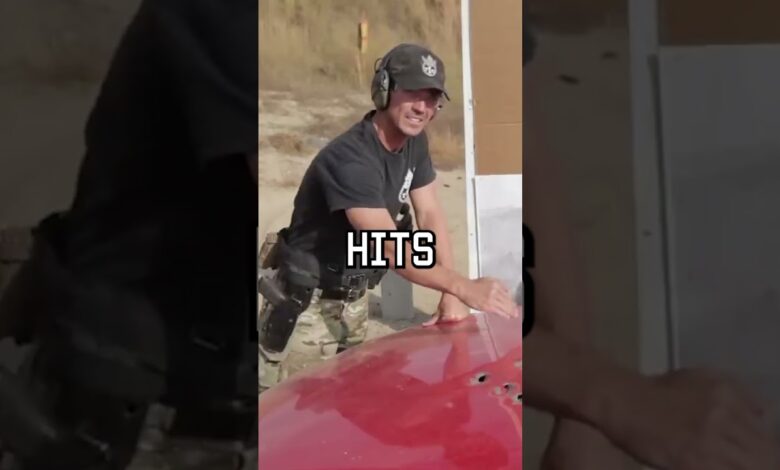 How bullets bounce off cars #shorts #cars #military