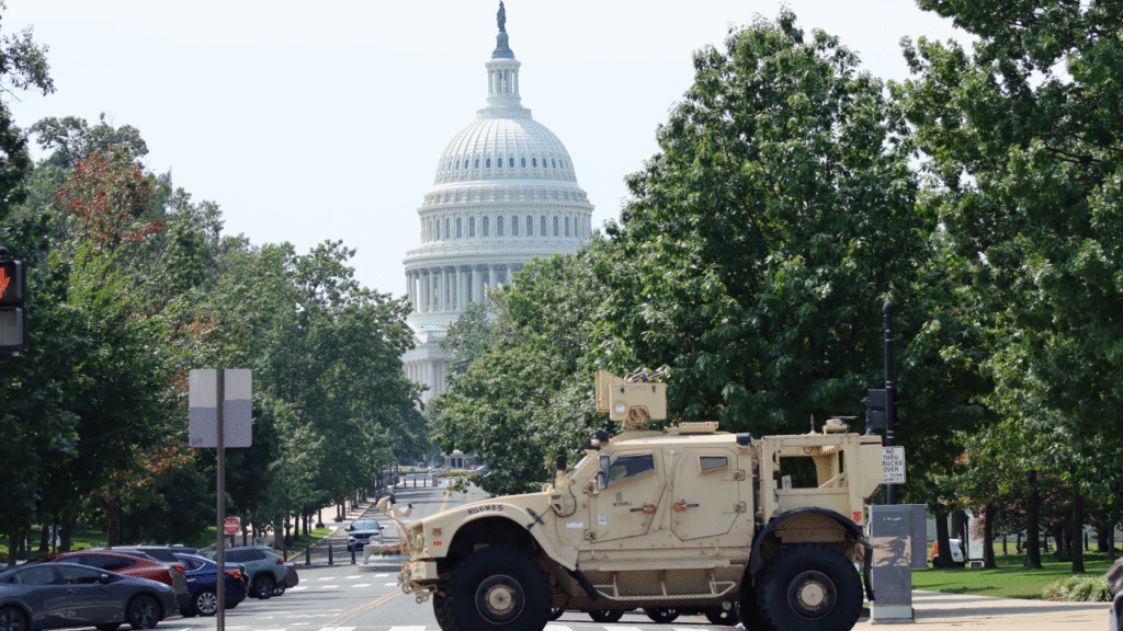 National Guard military vehicle collides with civilian car in DC’s Capitol Hill neighborhood