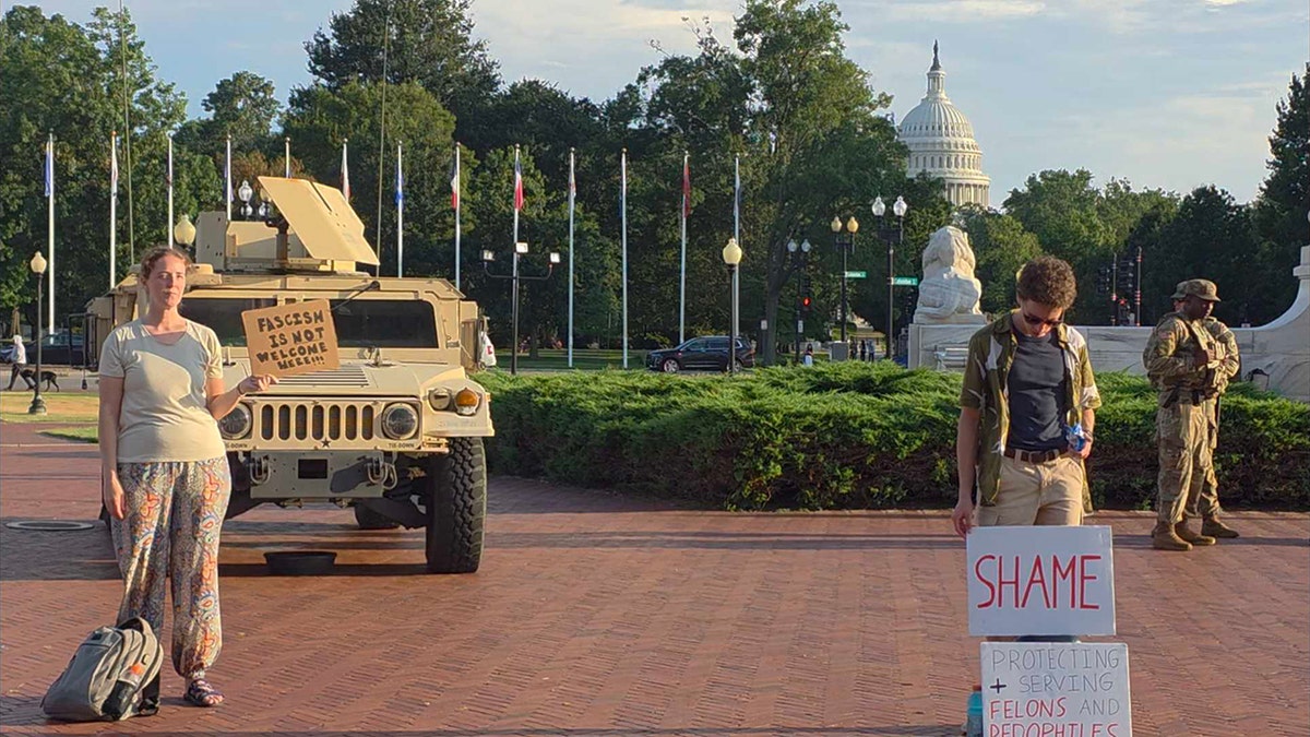 DC's Union Station as National Guard troops stand watch