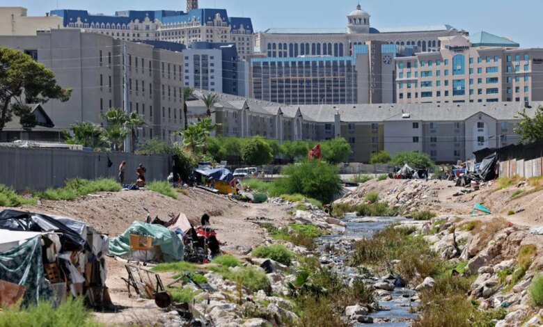 Las Vegas residents sound alarm on crime-ridden encampments as Trump pushes zero tolerance homelessness plan Las Vegas residents sound alarm on crime-ridden encampments as Trump pushes zero tolerance homelessness plan