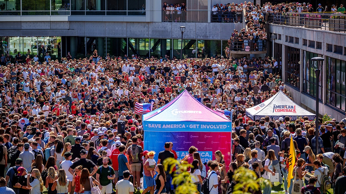 Charlie Kirk UVU massive crowd