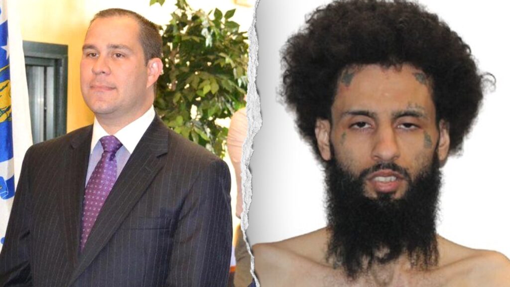 Former mayor stabbed outside blue state business, suspect with multiple arrests charged