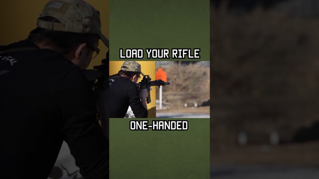 Want to learn how to load your rifle one-handed? Watch this. #shorts #tips #military