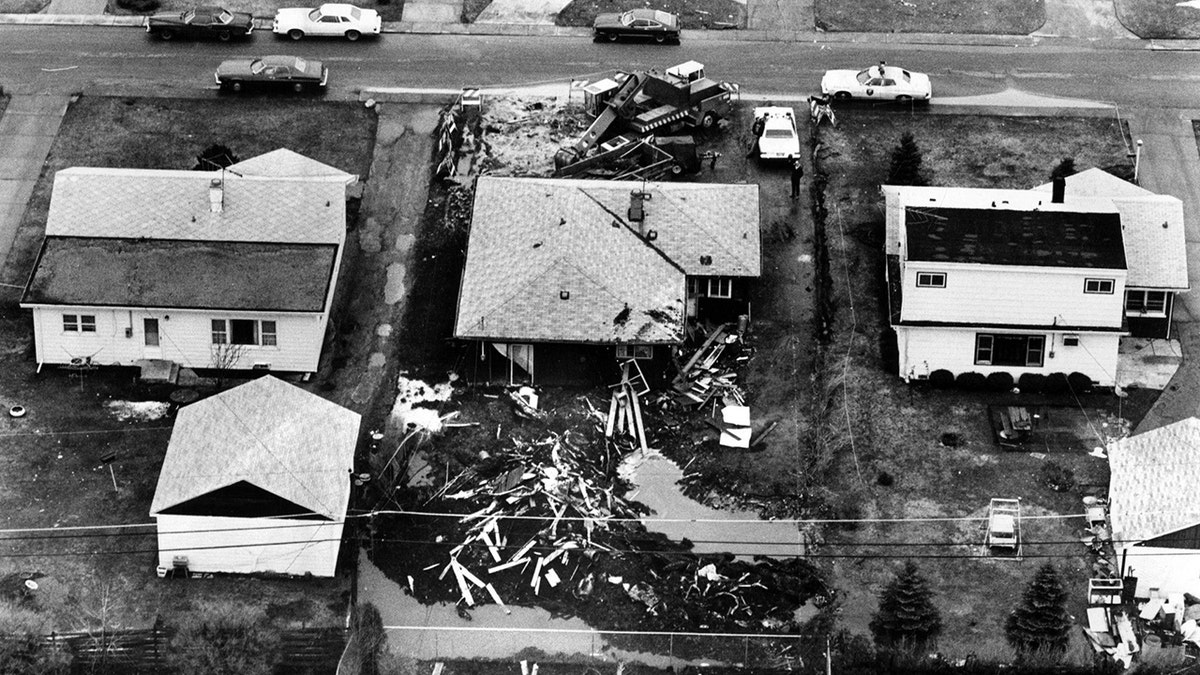 An aerial view of John Wayne Gacy's home.