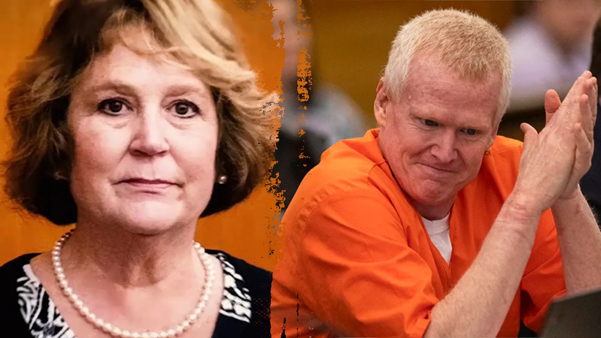 A split image of Becky Hill and Alex Murdaugh