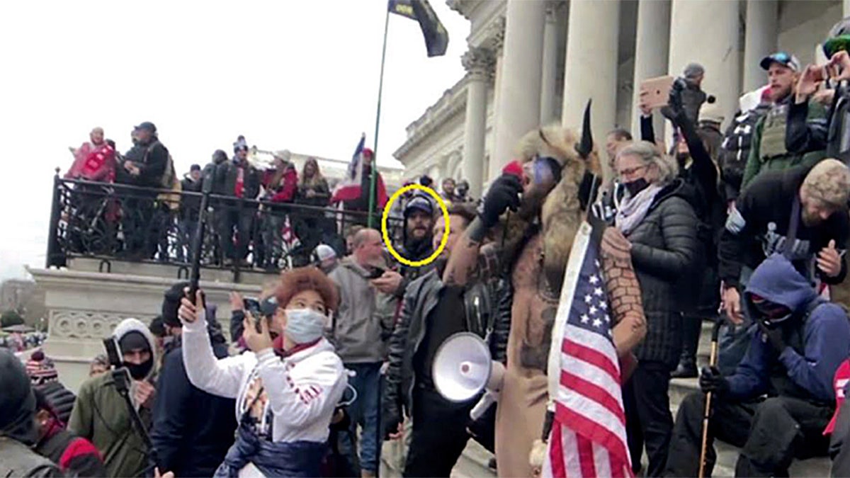Taylor Taranto during US Capitol riot in 2021