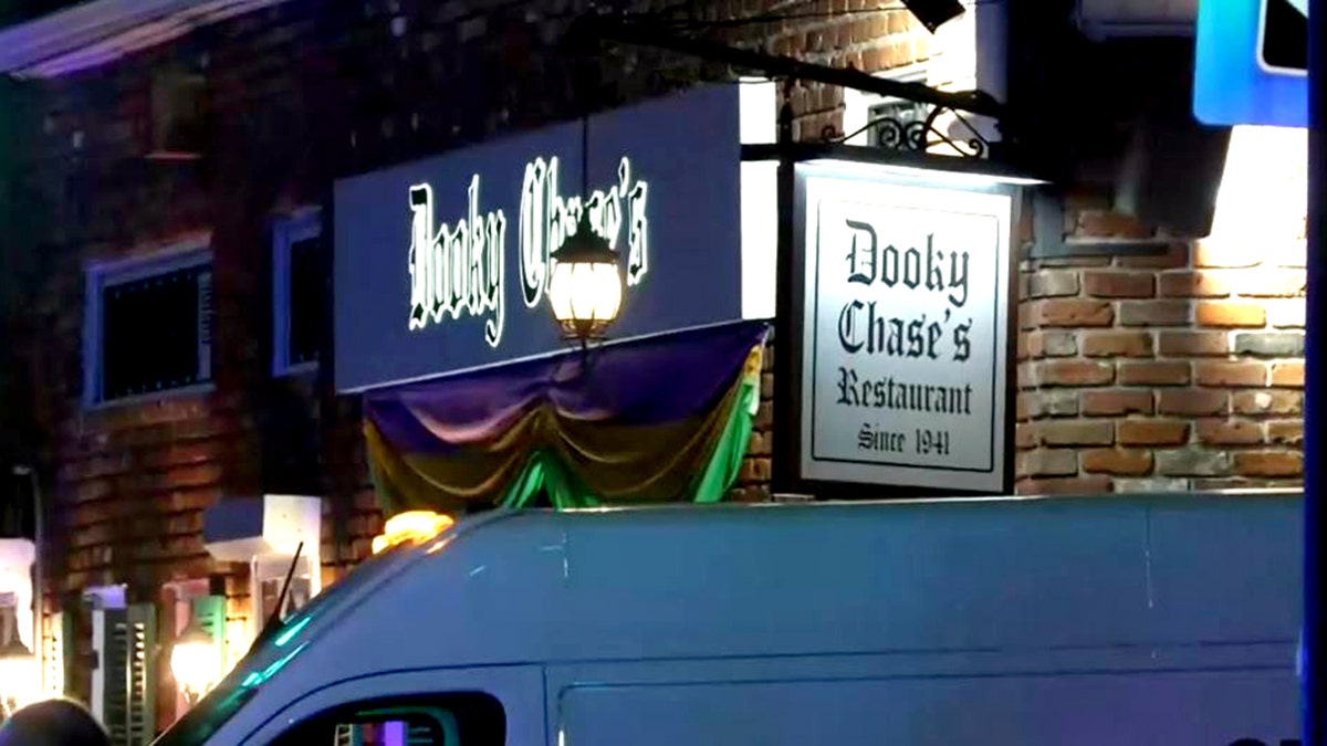 Dooky Chase's restuarant sign at night