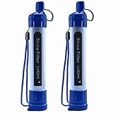 2 Pack Water Filter Straw - Water Purifying Device - Portable Personal Water Filtration Survival - for Emergency Kits Outdoor Activities and Hiking - Water Filter Camping Travel Survival Backpacking