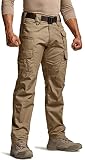 CQR Men's Tactical Pants, Water Resistant Ripstop Cargo Pants, Lightweight EDC Work Hiking Pants, Outdoor Apparel, Raider Mag Cougar, 34W x 30L