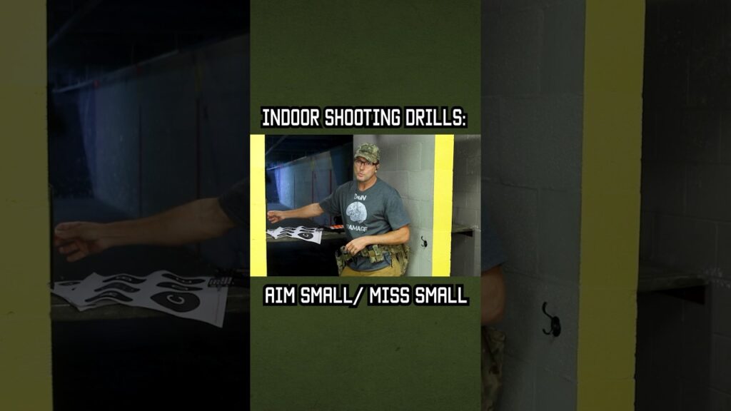 Indoor Shooting Drill: Aim Small, Miss Small #shorts #training #military #youtubeshorts