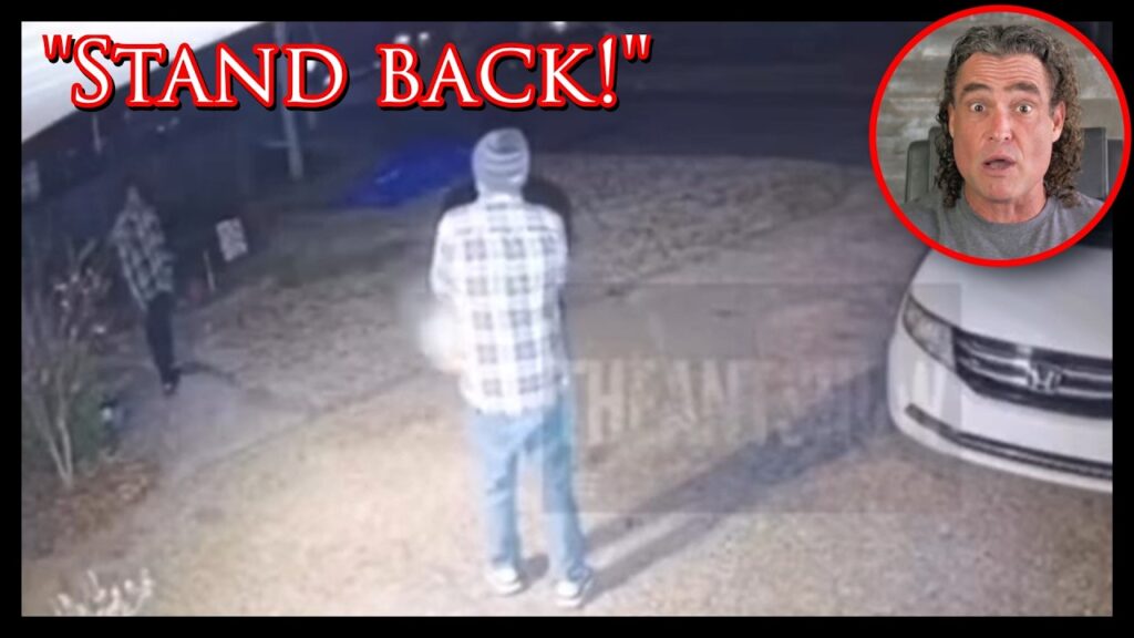 Tense Driveway Standoff Captured On Security Cam