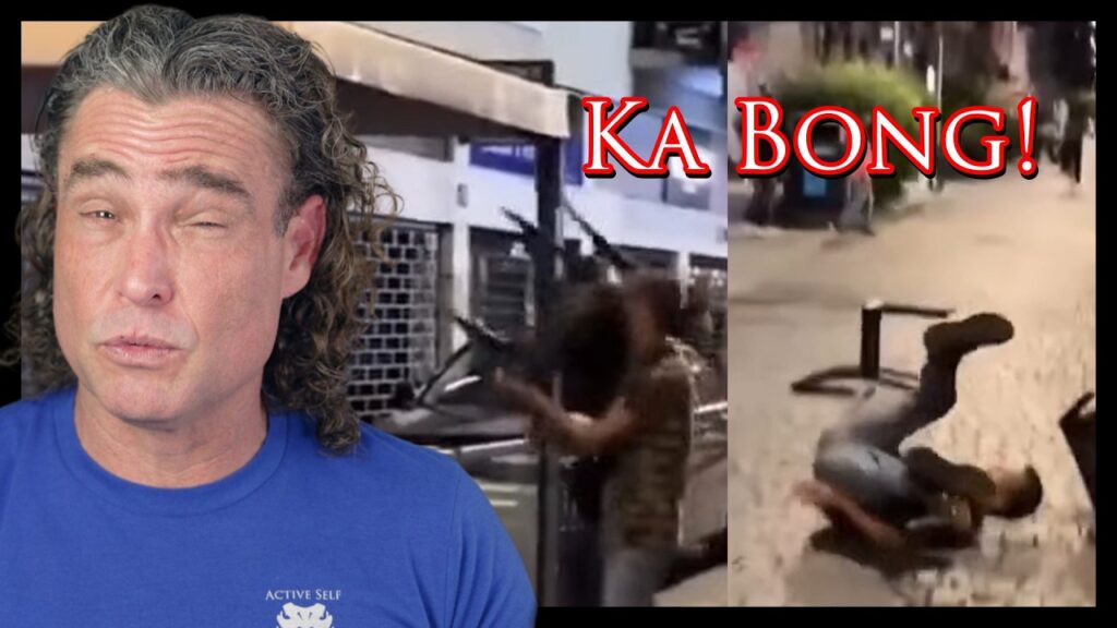 Knife-Wielding Attacker Gets Dropped by Good Guy