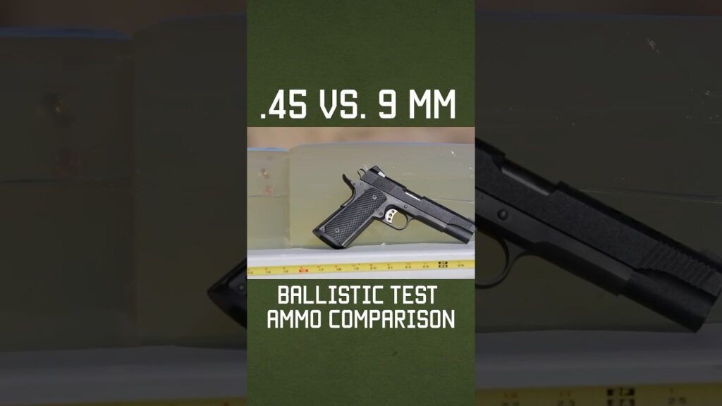 .45 vs. 9 mm Ballistic Test Comparison #shorts #specialforces #military #training