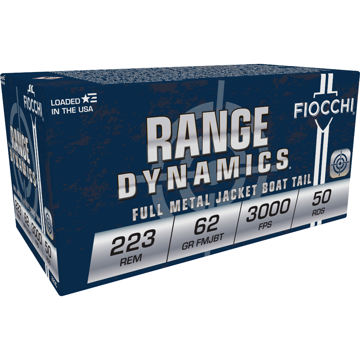 Fiocchi Range Dynamics .223 Remington Ammo 62gr FMJBT 50 Rounds