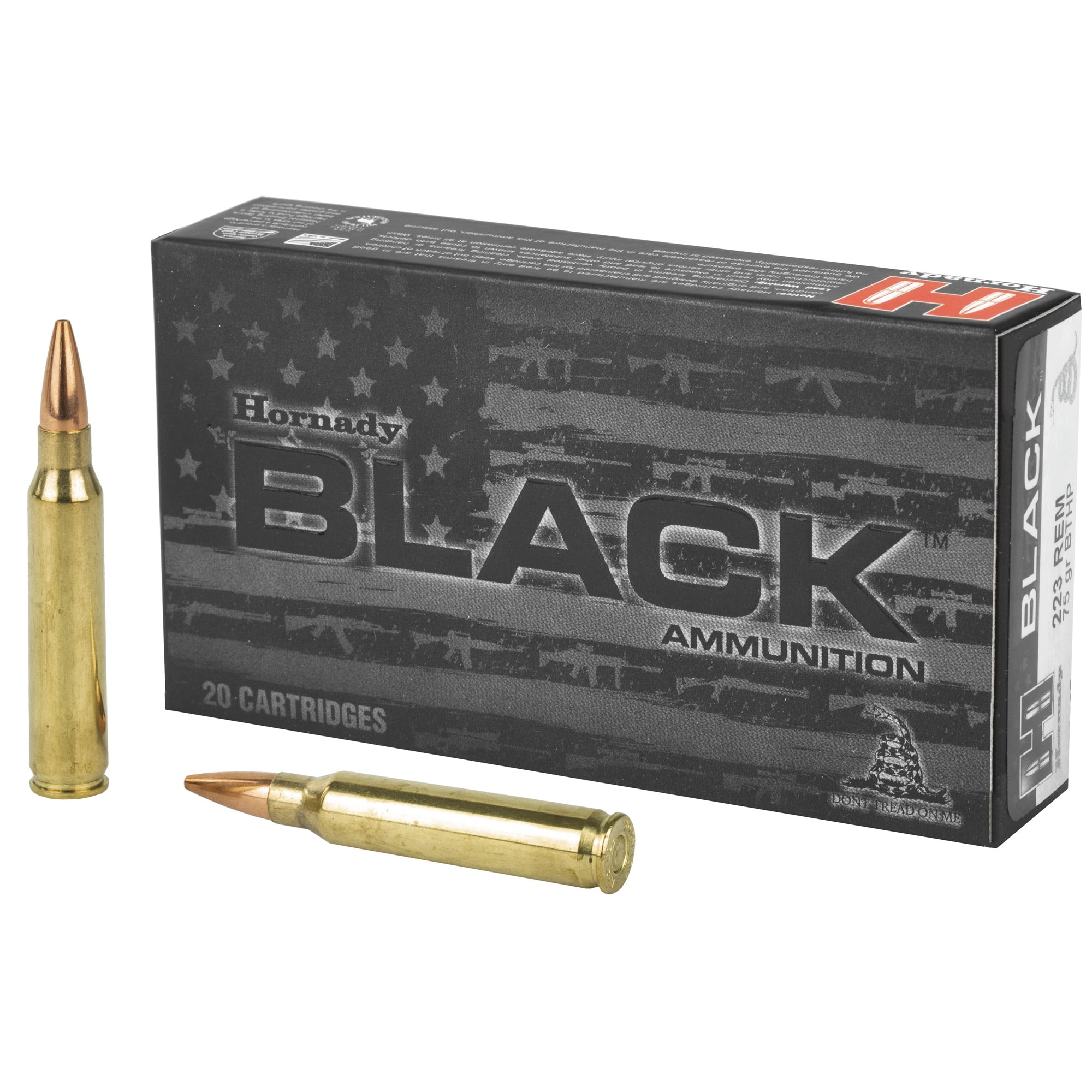 Hornady Black .223 Remington Ammo 75gr BTHP Match 20 Rounds